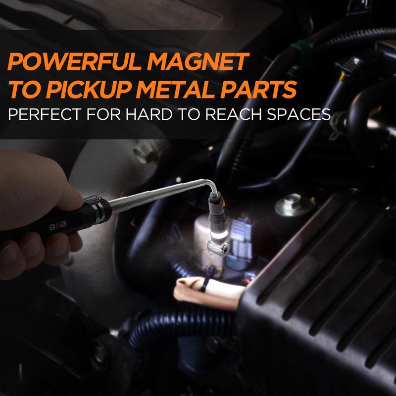 The MagBolt LED Magnetic Pickup Tool – Flexible Telescoping Magnet for Fathers, DIY, Mechanics & Home Repairs