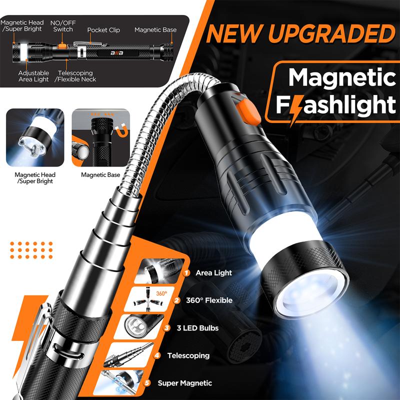 The MagBolt LED Magnetic Pickup Tool – Flexible Telescoping Magnet for Fathers, DIY, Mechanics & Home Repairs
